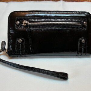 Brighton purse, black clutch with removable wristlet.